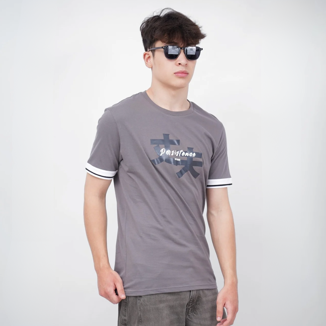 Ryusei Kaos Pria Persistence Dark Grey