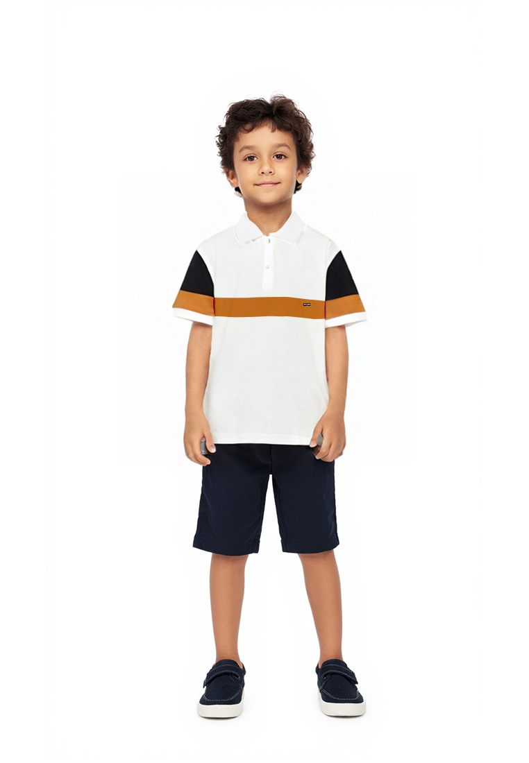 Ryusei Polo Shirt Kids Takazuka White