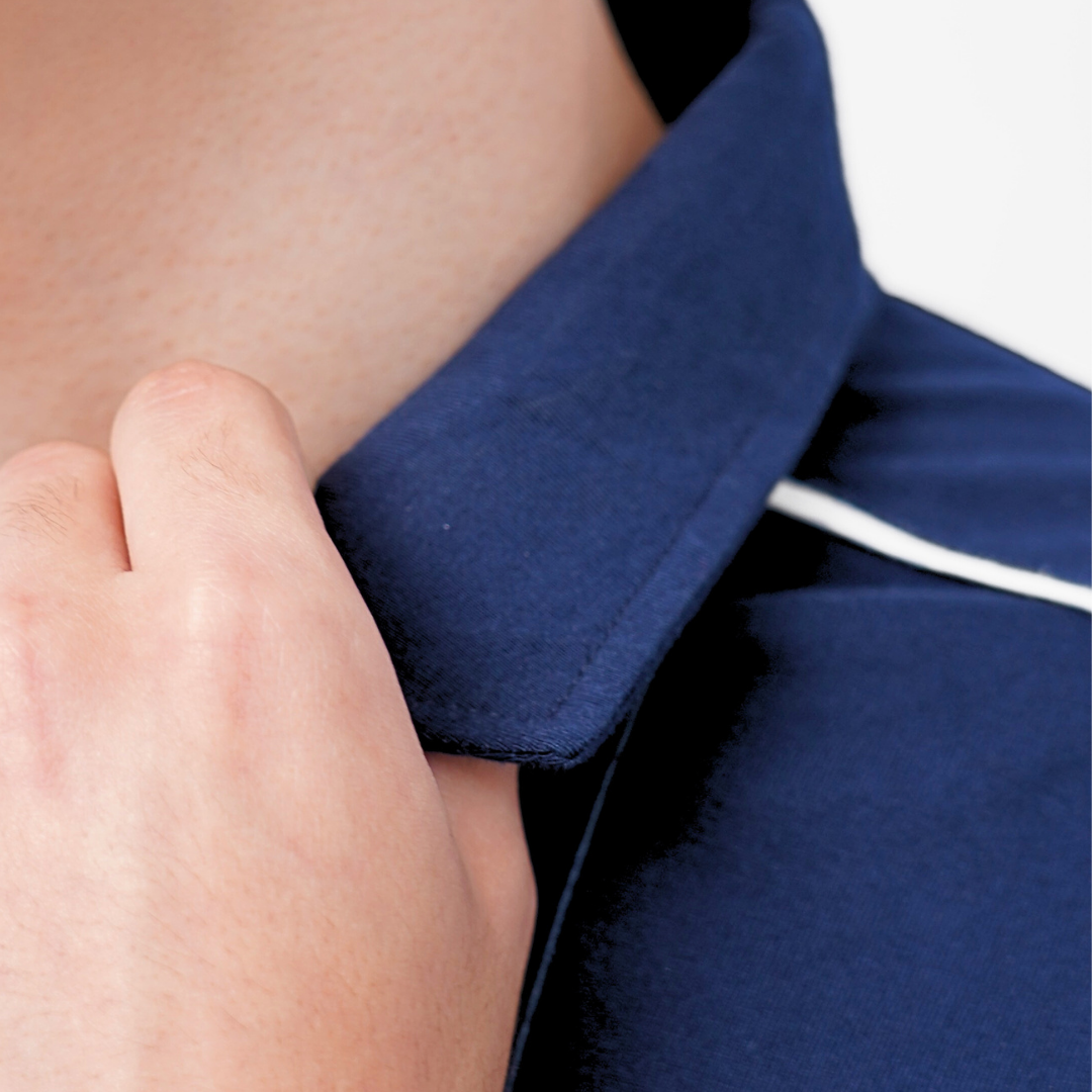 Ryusei Polo Pria Courage Navy
