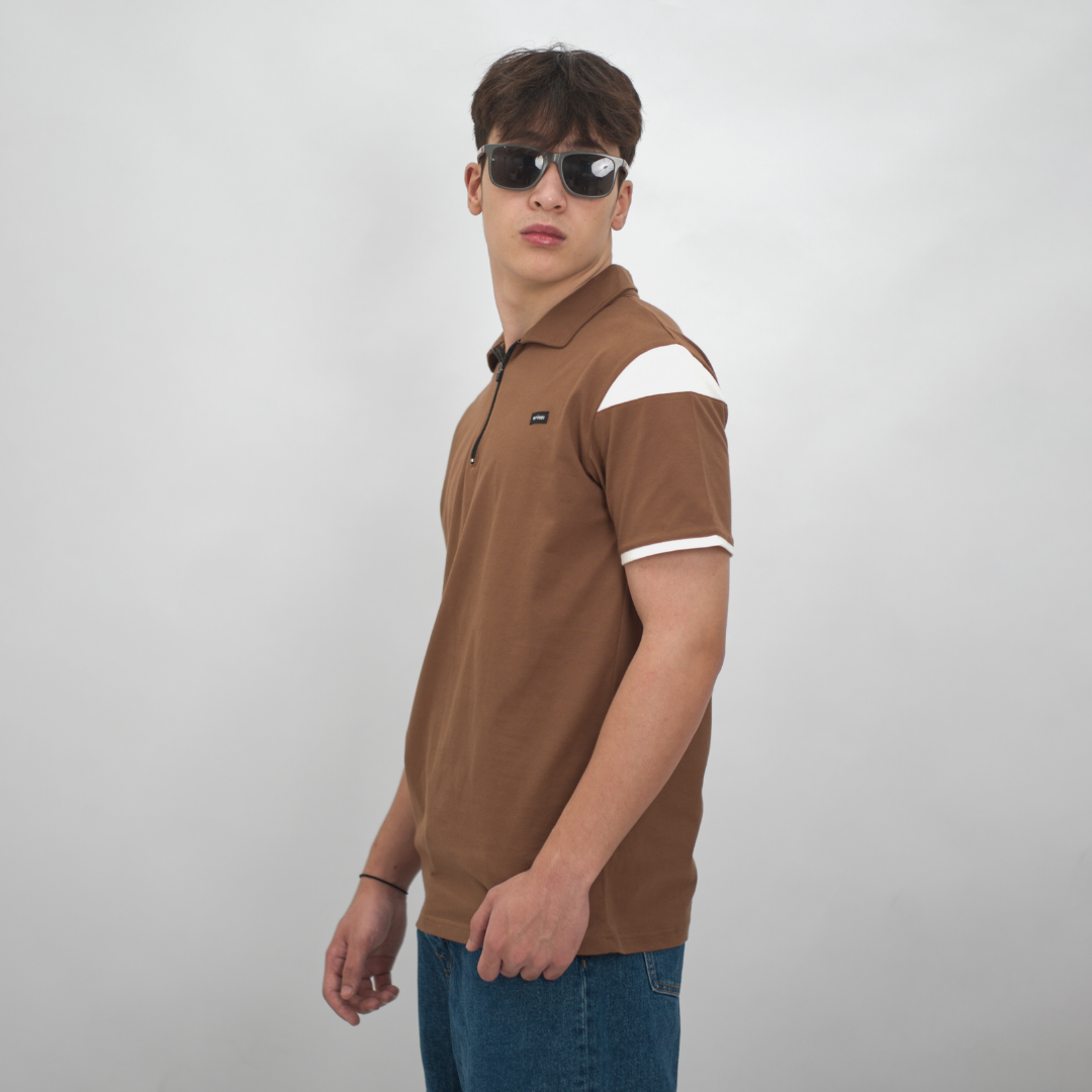 Ryusei Polo Pria Fushimi Brown