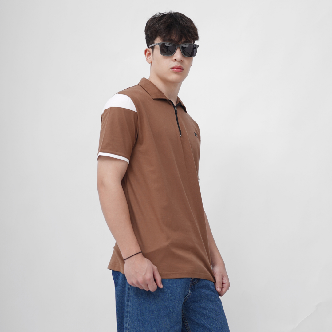 Ryusei Polo Pria Fushimi Brown