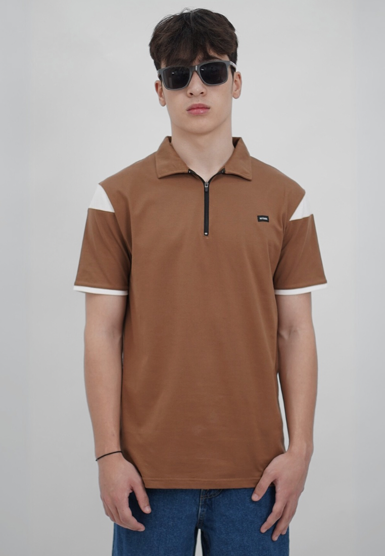 Ryusei Polo Pria Fushimi Brown