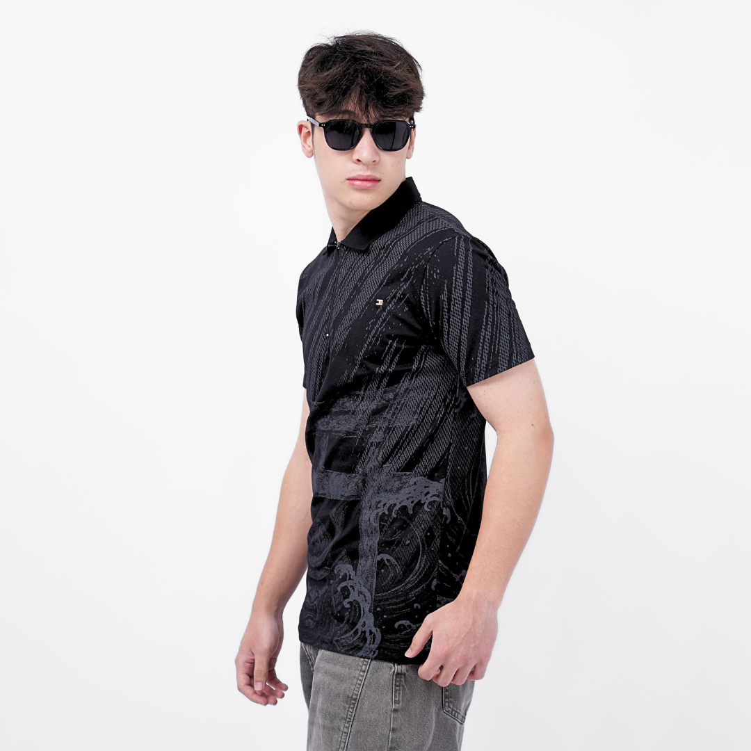 Ryusei Polo Pria Riku FP Black