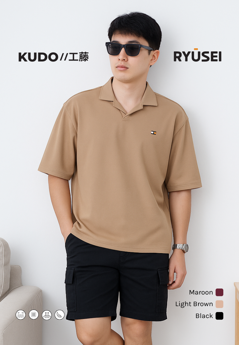 Ryusei Polo Oversize Kudo Twill – Polo dengan Tekstur Unik