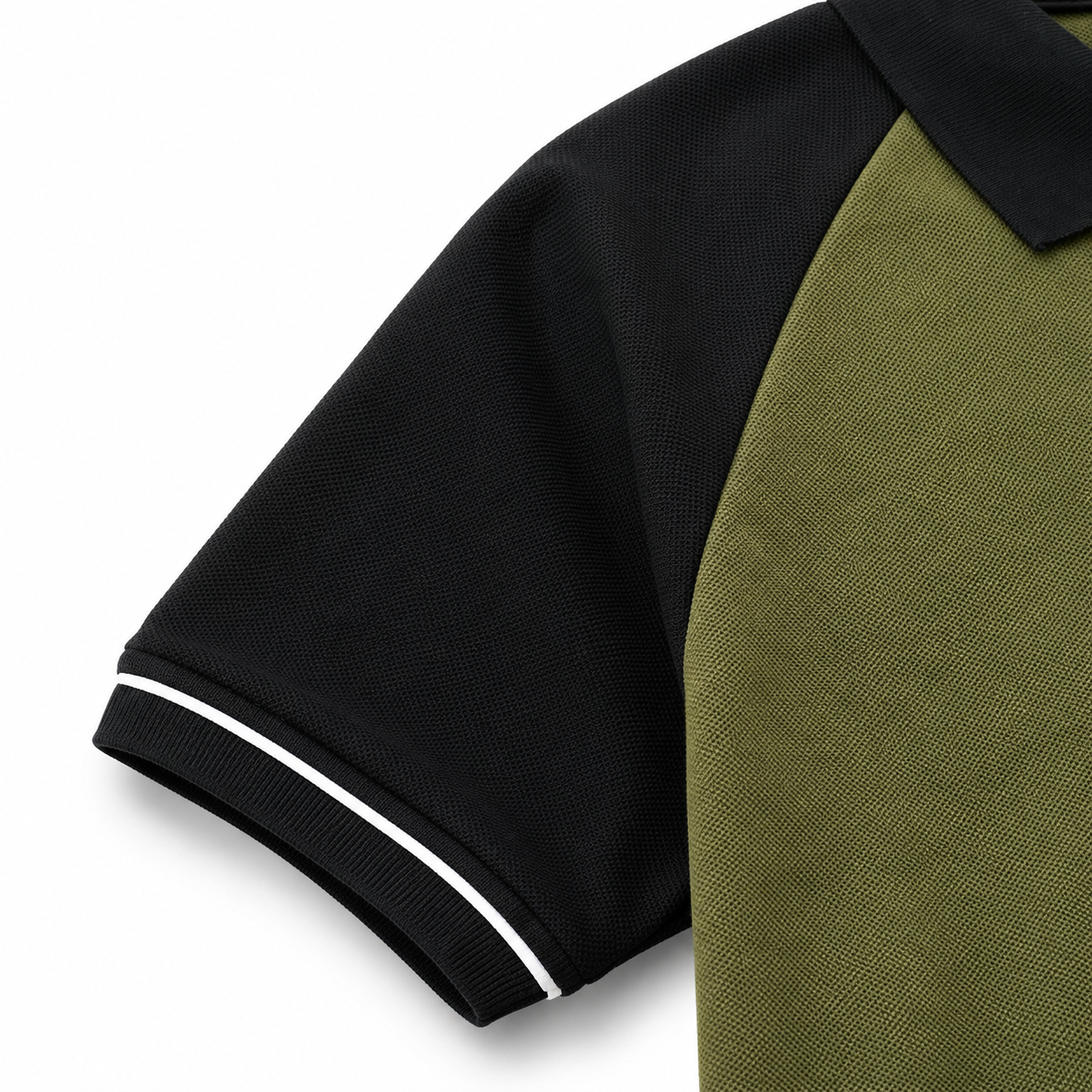 Ryusei Polo Pria Kazushi Army Green