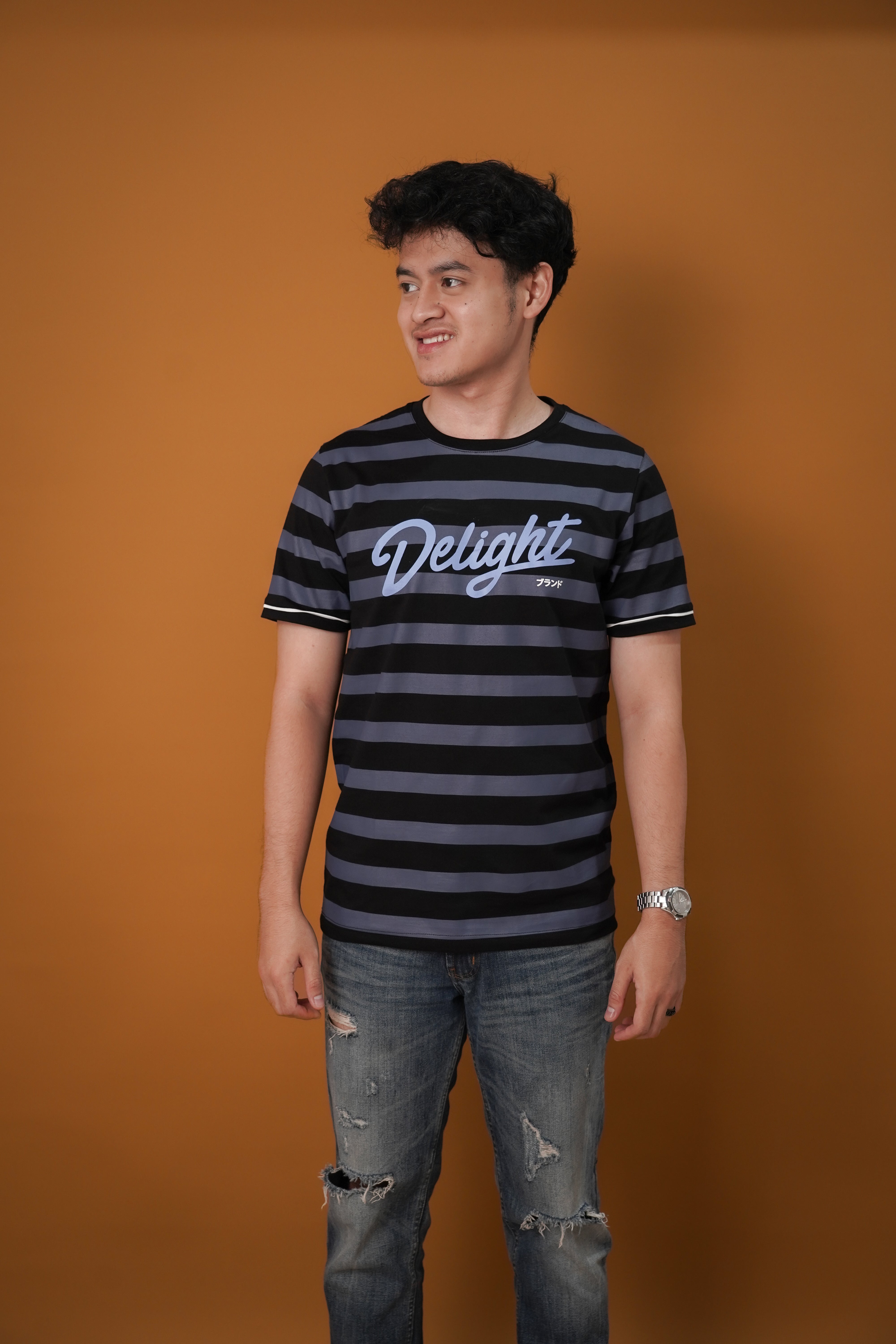 Ryusei Kaos Pria Delight Stripe