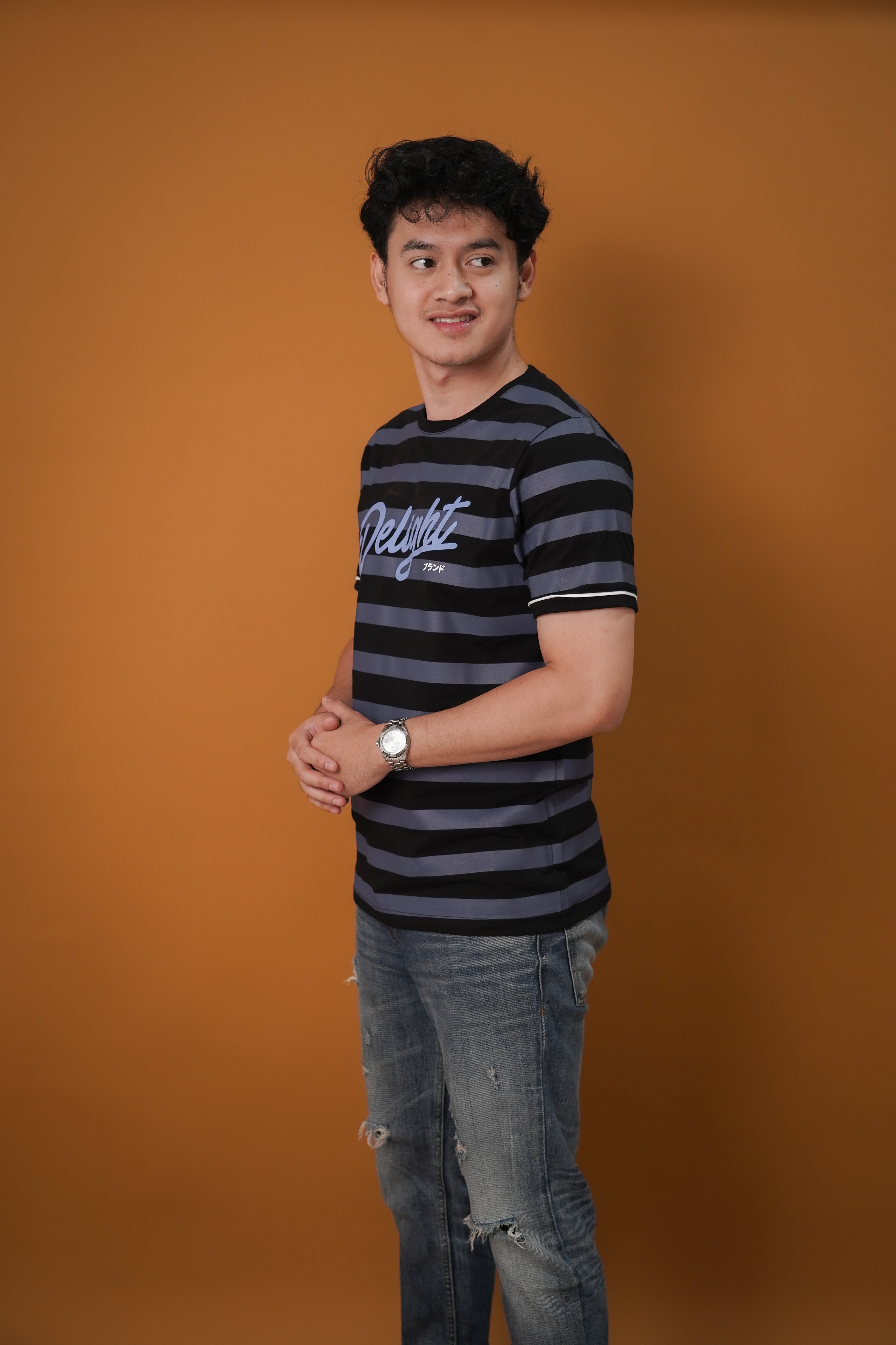Ryusei Kaos Pria Delight Stripe