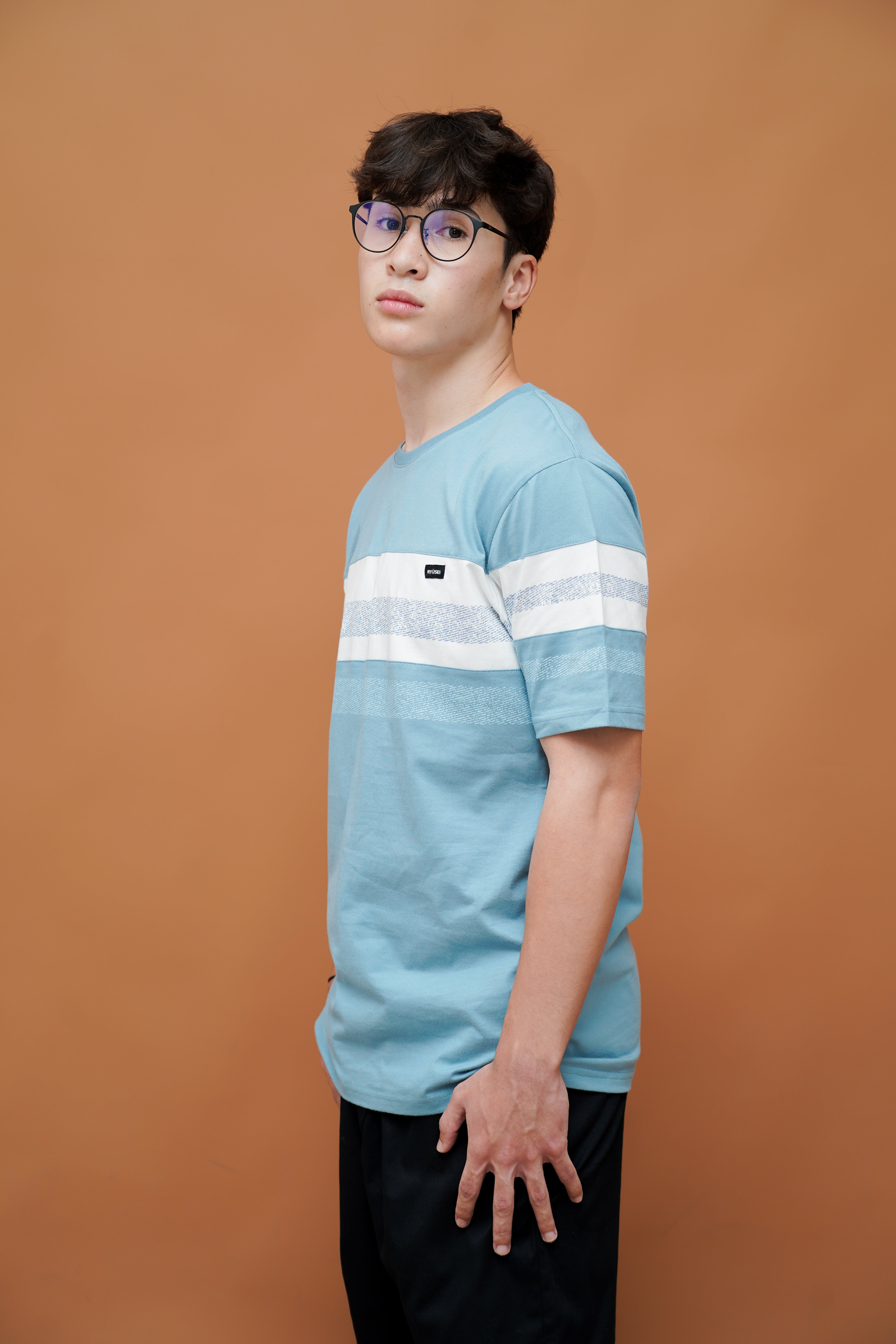 Ryusei Kaos Pria Miyashita CMB Smoke Blue