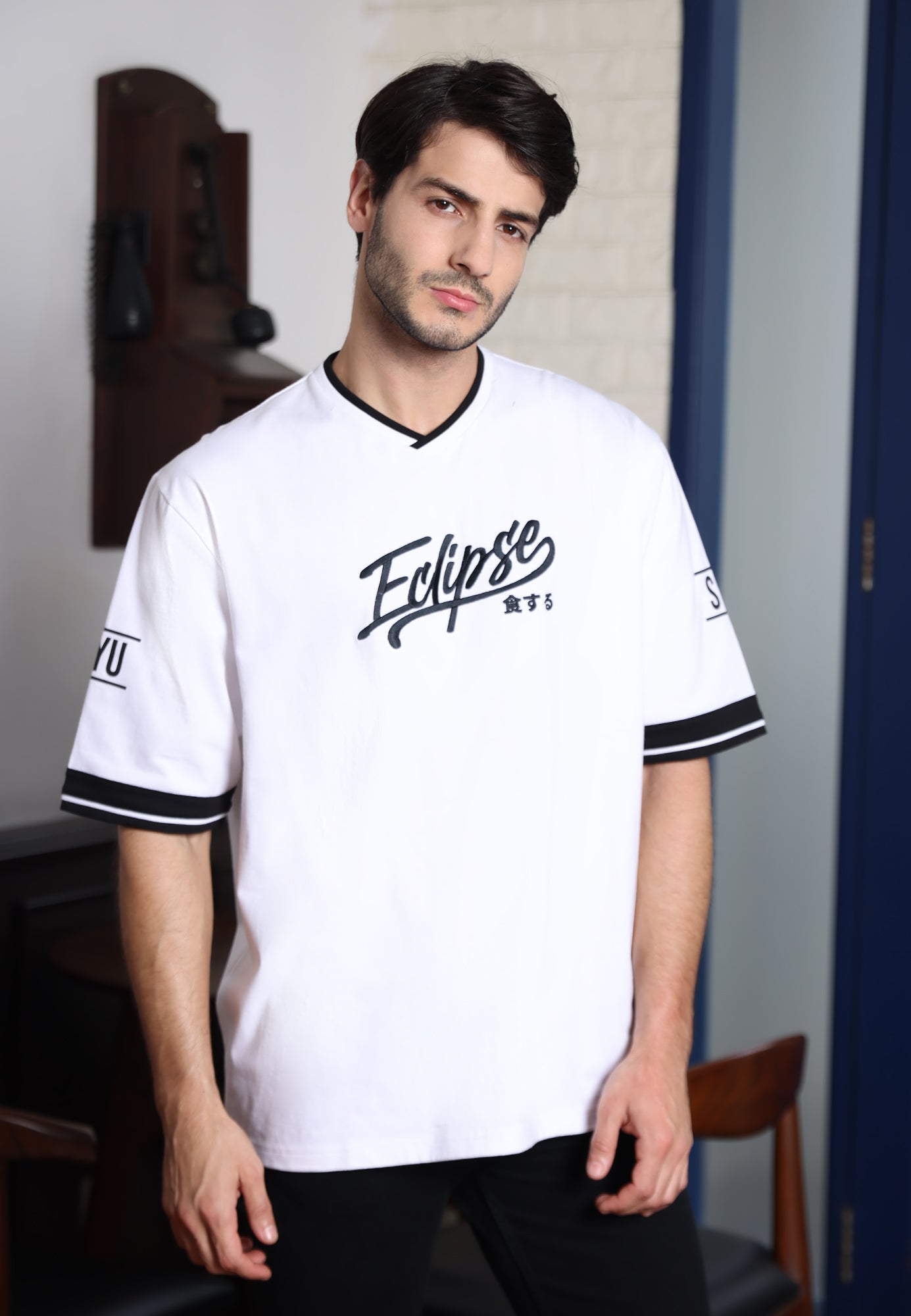 Ryusei Oversize T-shirt Jersey Streetwear Action - Bordir