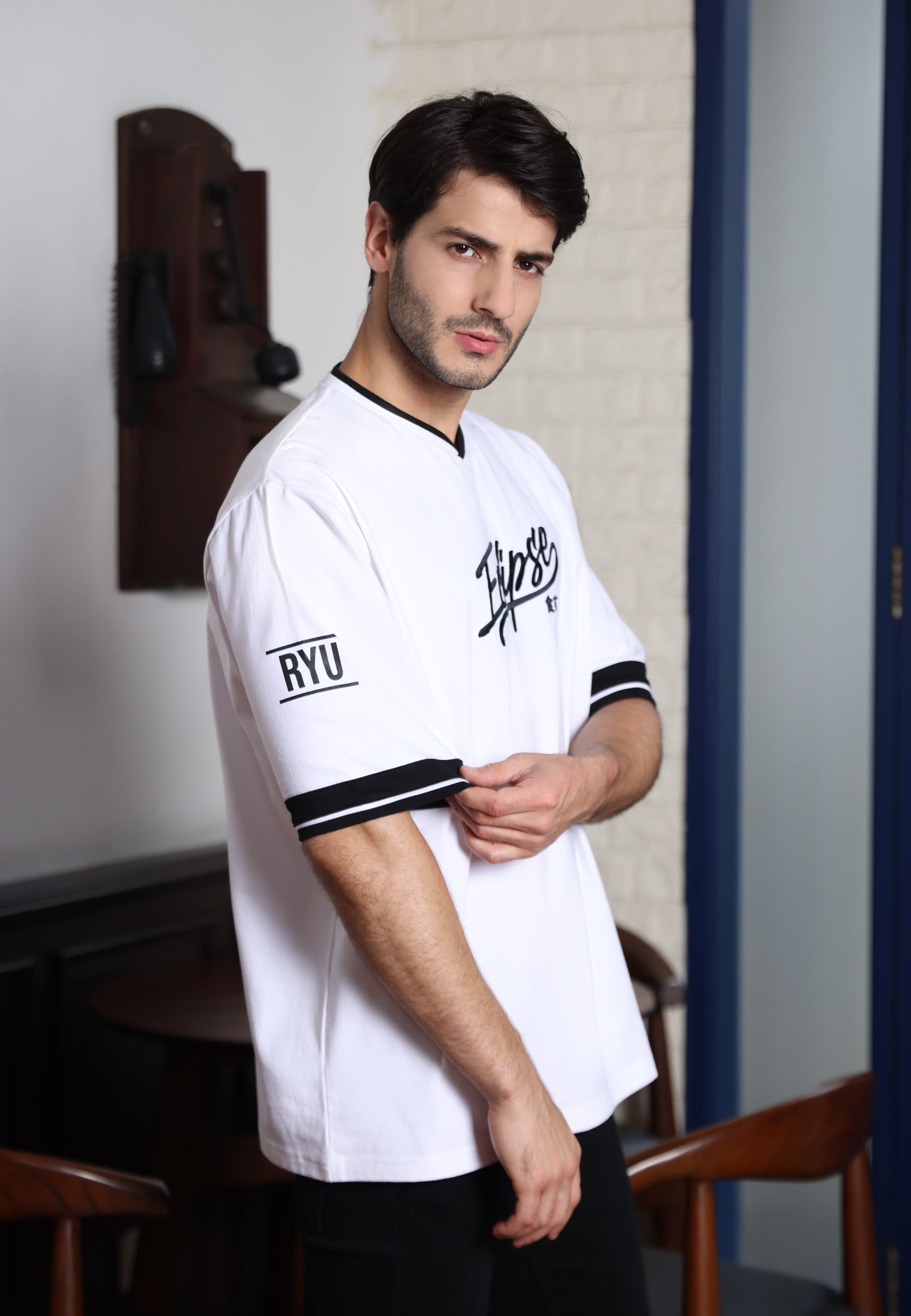 Ryusei Oversize T-shirt Jersey Streetwear Action - Bordir