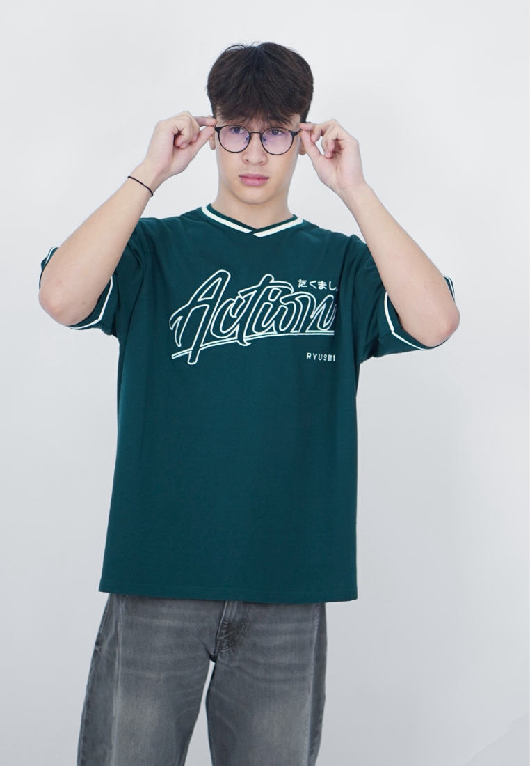 Ryusei Oversize T-shirt Jersey Streetwear Action - Bordir