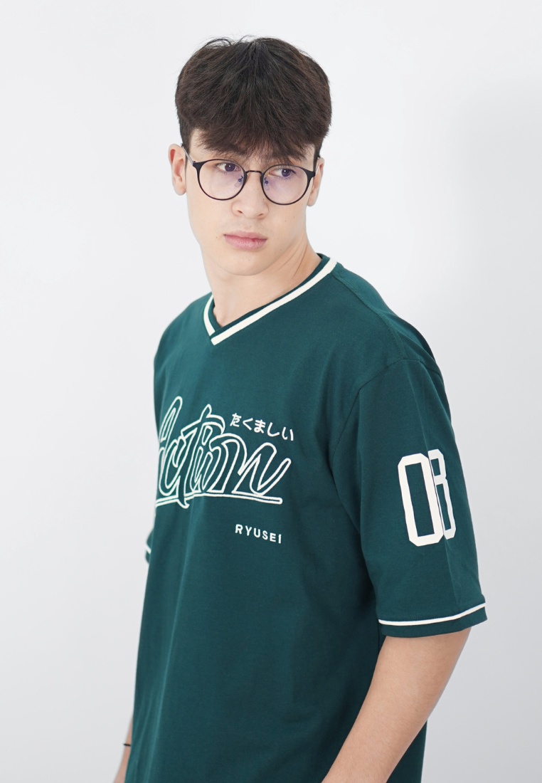 Ryusei Oversize T-shirt Jersey Streetwear Action - Bordir