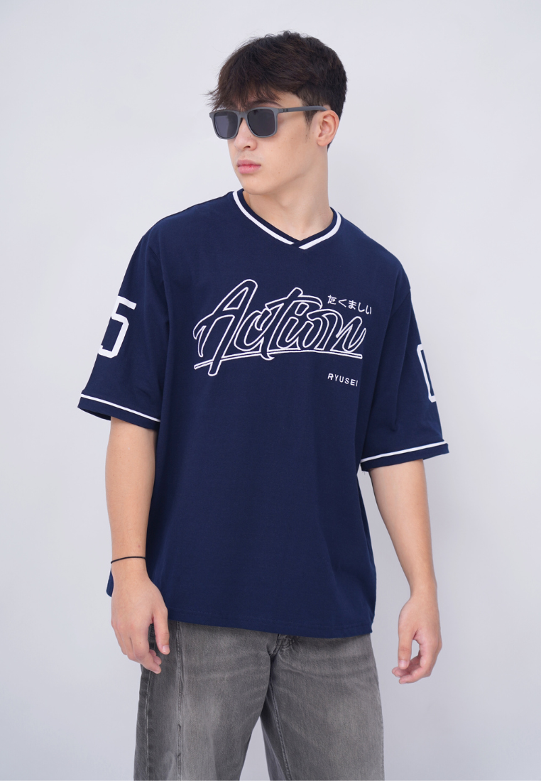 Ryusei Oversize T-shirt Jersey Streetwear Action - Bordir