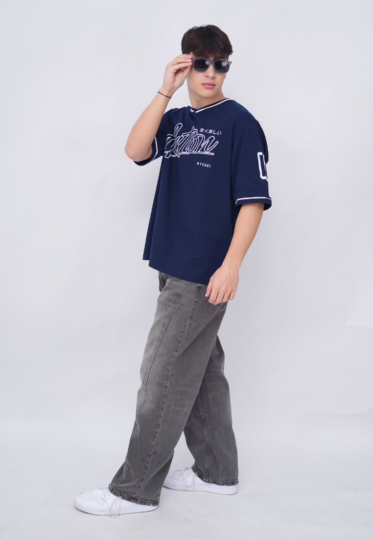 Ryusei Oversize T-shirt Jersey Streetwear Action - Bordir