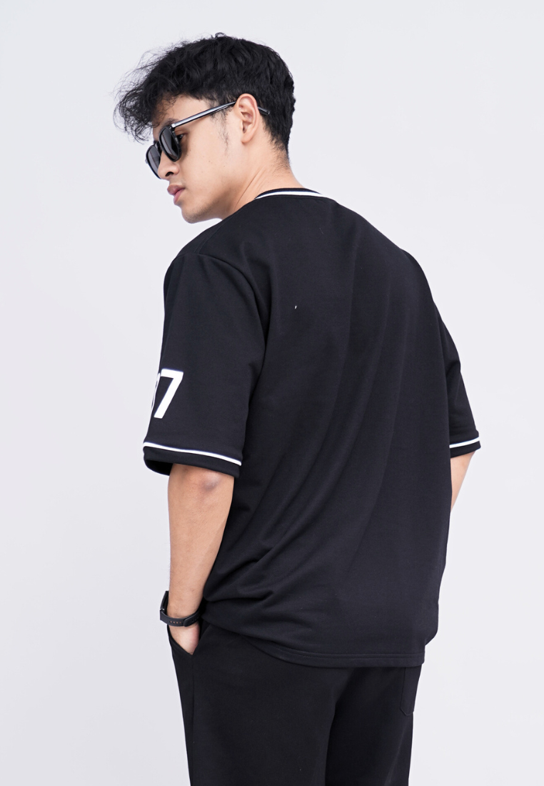 Ryusei Kaos Pria Boxy Oversize Boldness Black
