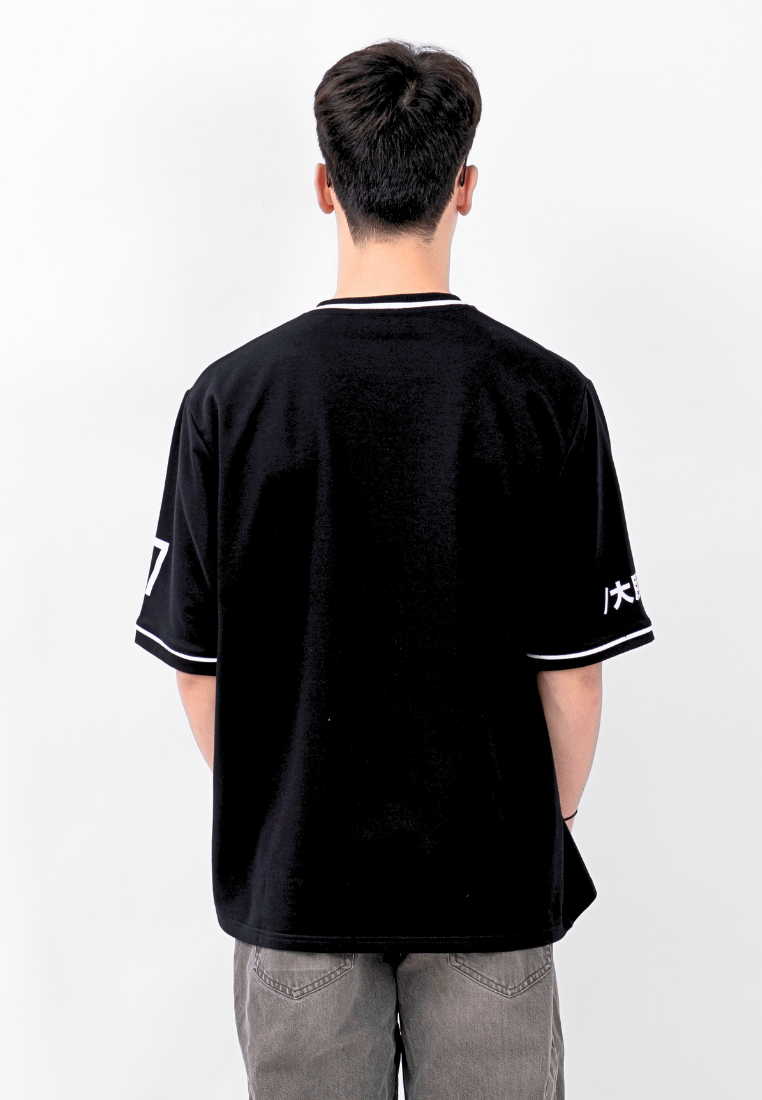 Ryusei Kaos Pria Boxy Oversize Boldness Black