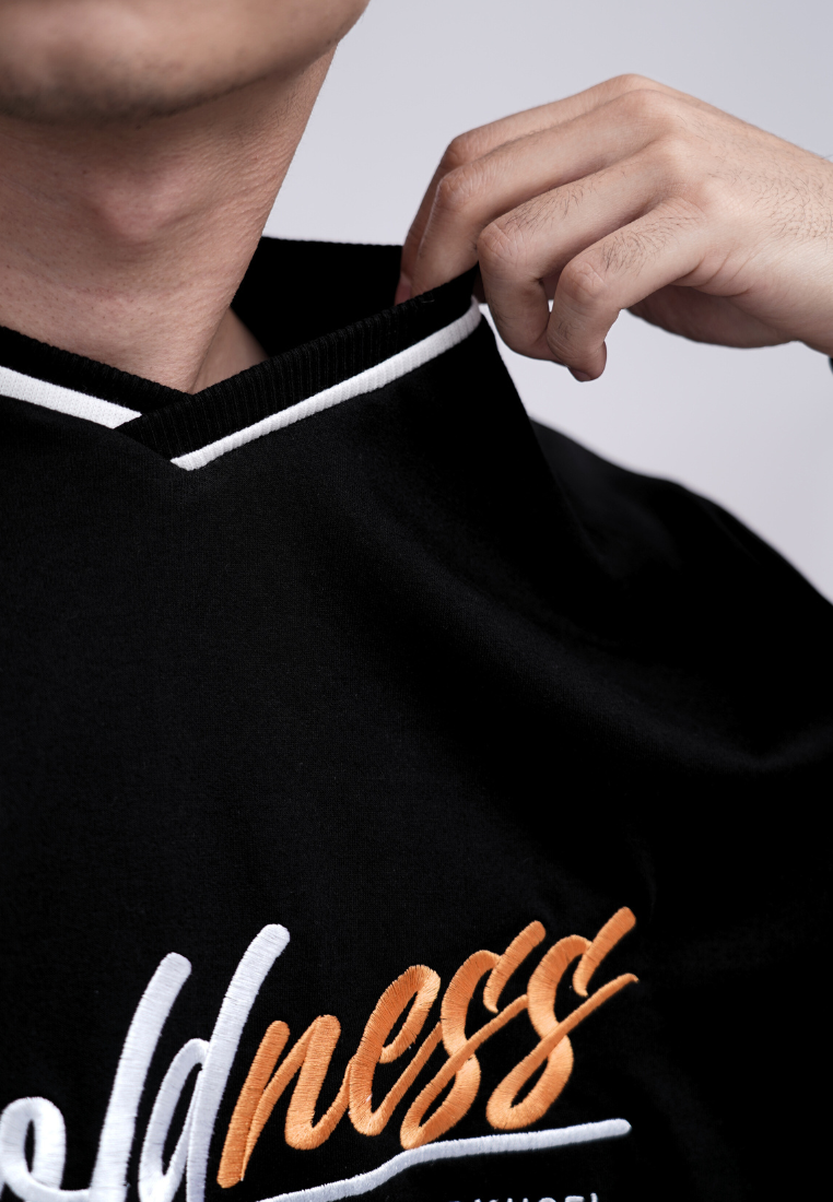 Ryusei Kaos Pria Boxy Oversize Boldness Black