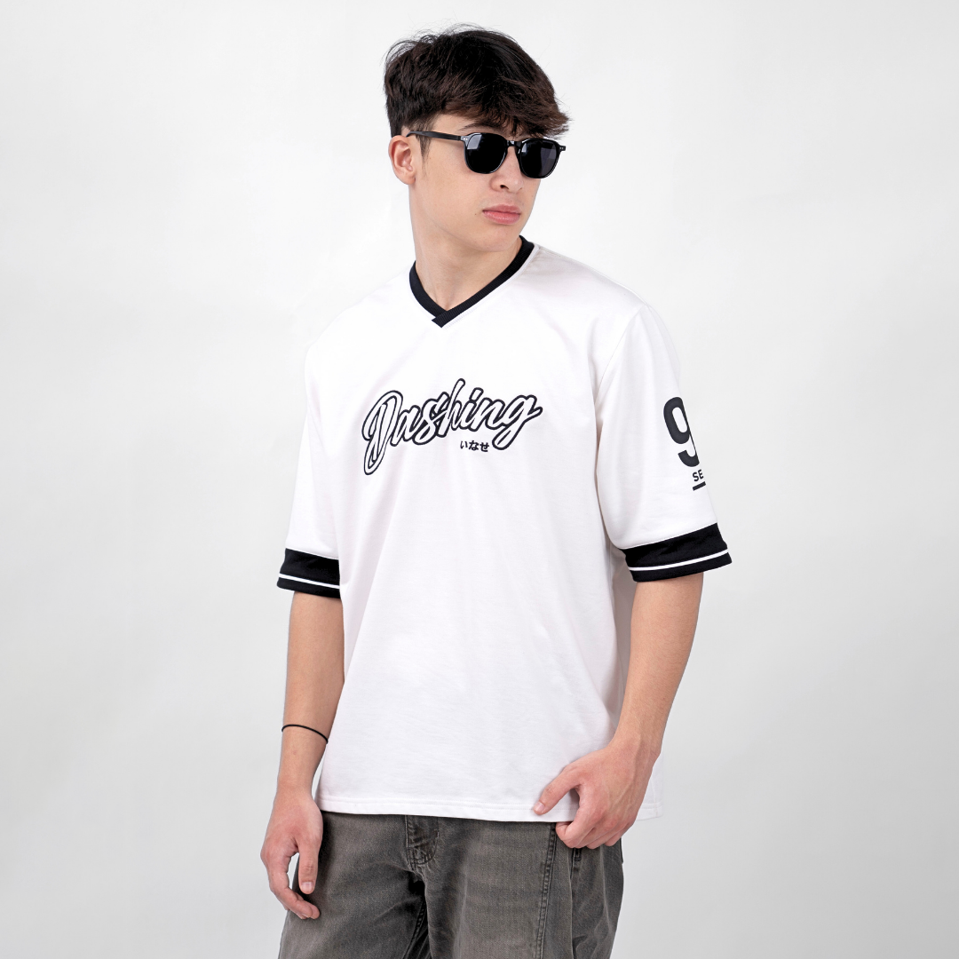 Ryusei Kaos Pria Boxy Oversize Dashing White