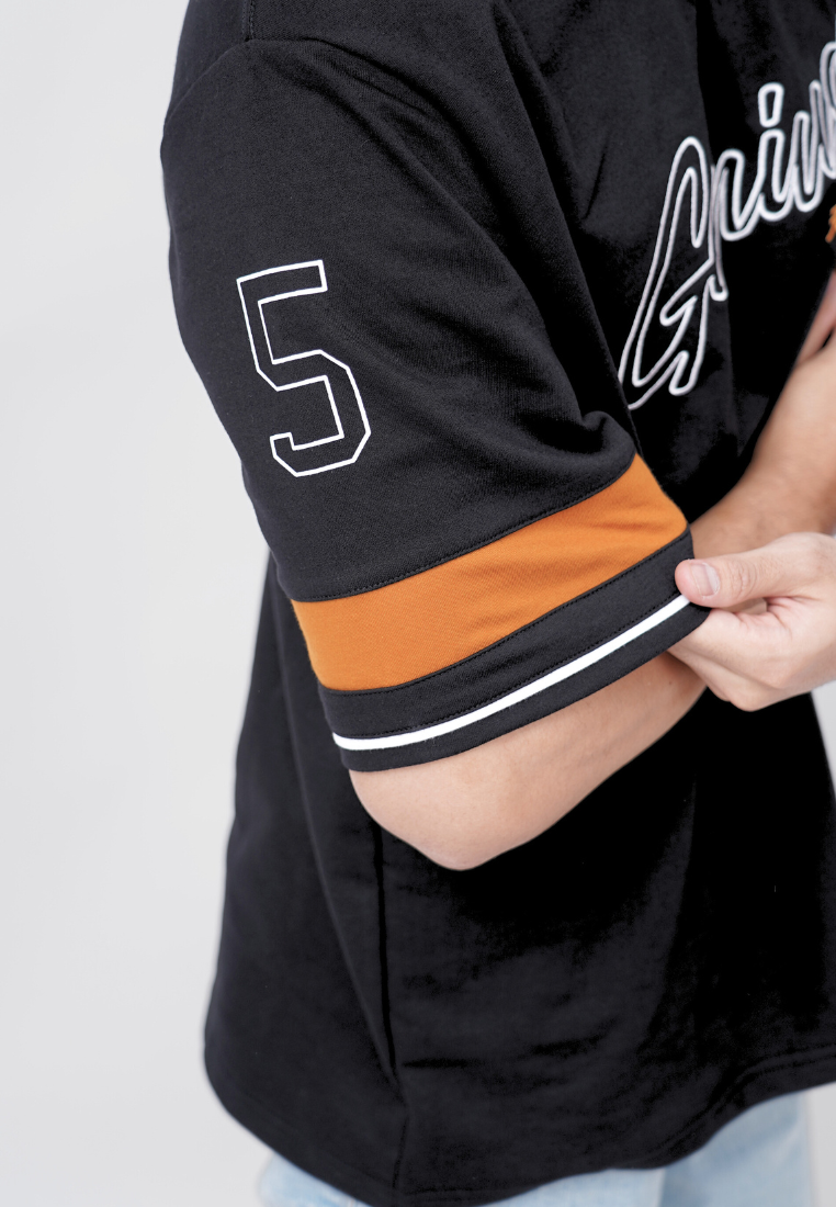 Ryusei Kaos Pria Boxy Oversize Genius Black