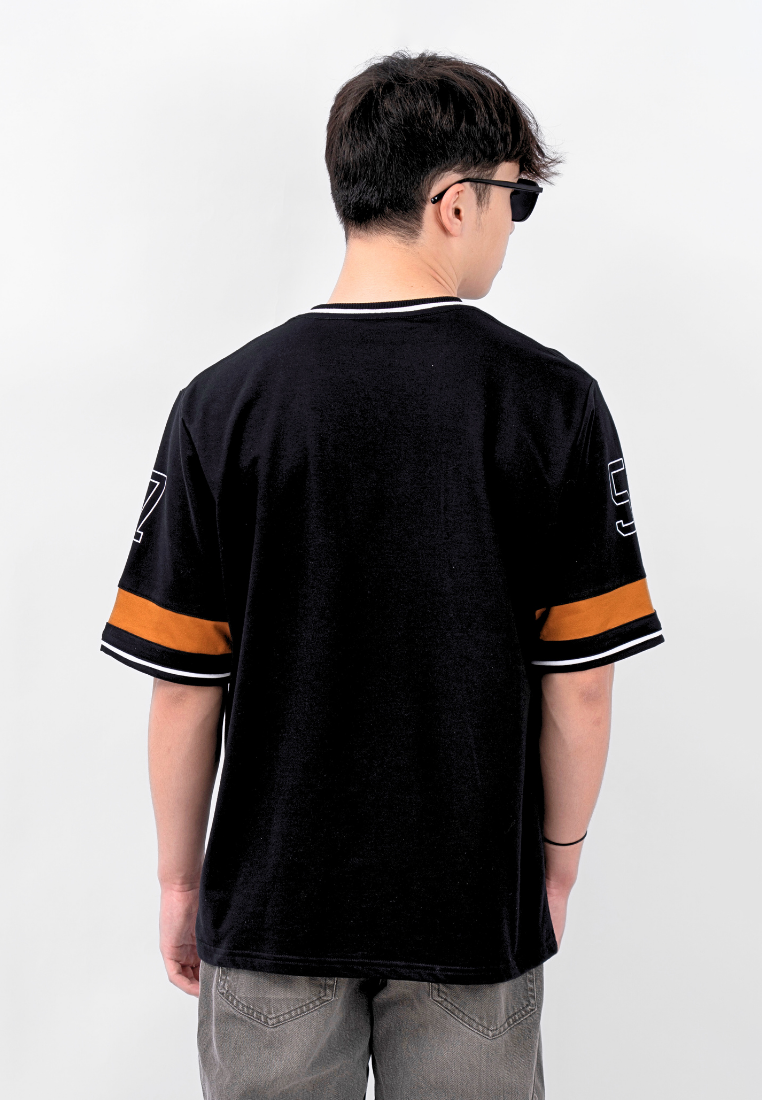 Ryusei Kaos Pria Boxy Oversize Genius Black