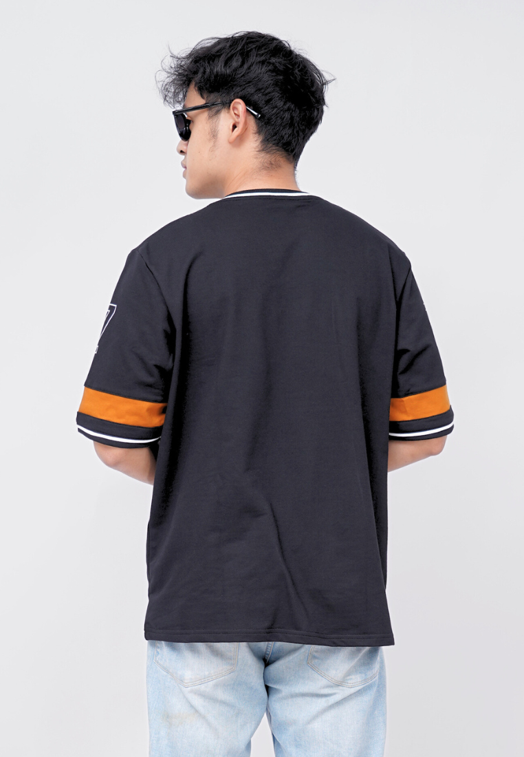 Ryusei Kaos Pria Boxy Oversize Genius Black