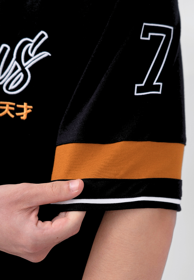 Ryusei Kaos Pria Boxy Oversize Genius Black