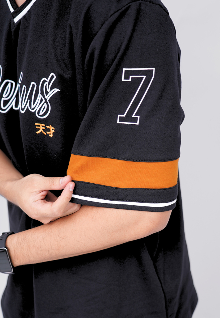 Ryusei Kaos Pria Boxy Oversize Genius Black