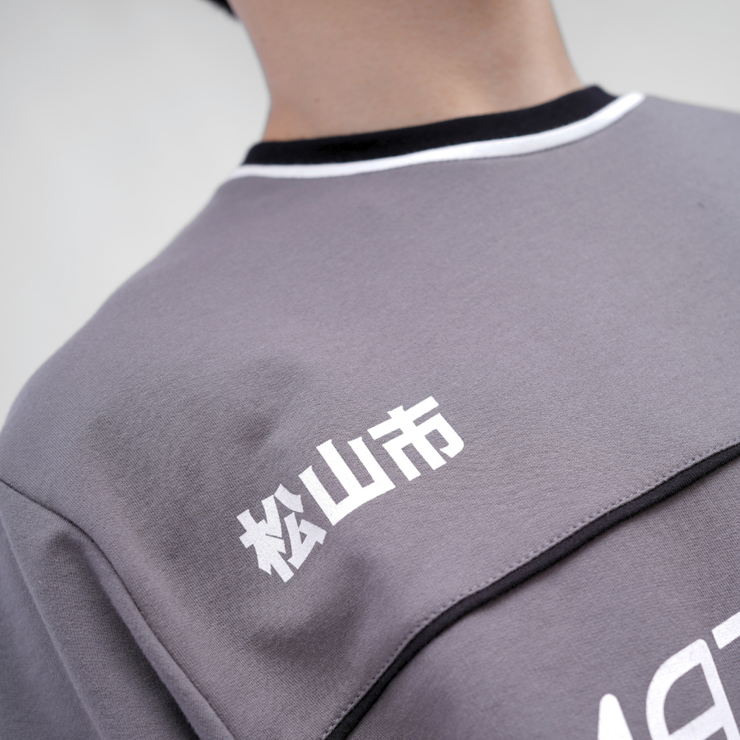 Ryusei Kaos Pria Boxy Oversize Matsuyama Dark Grey