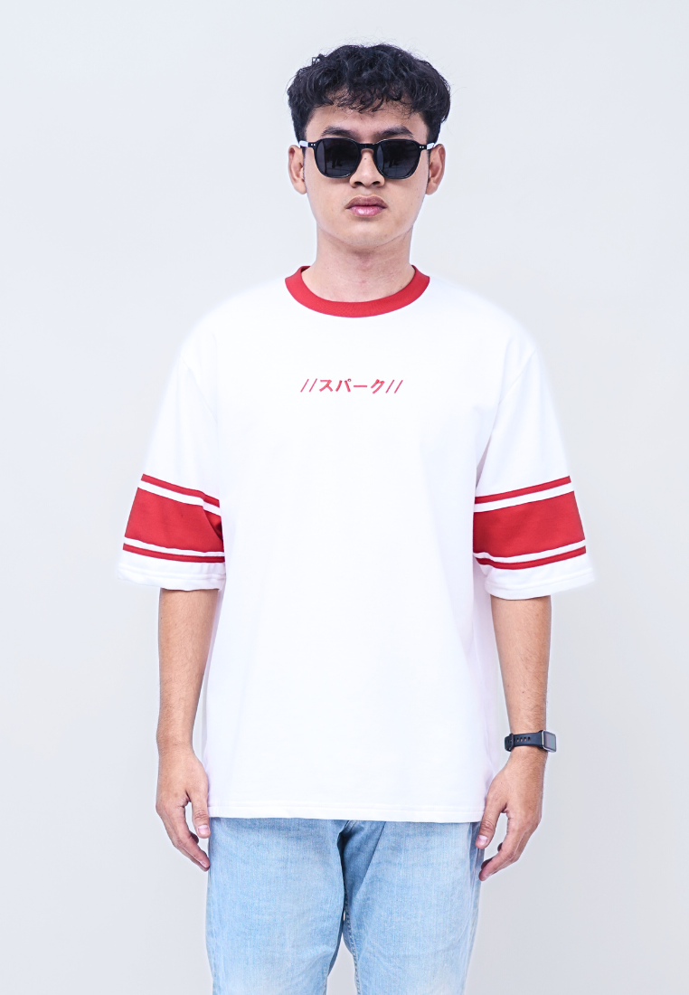 Ryusei Kaos Pria Boxy Oversize Eighty CMB Red