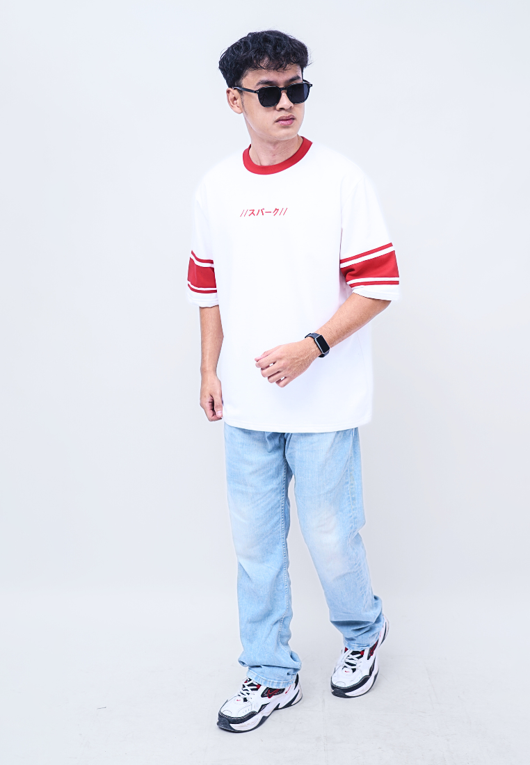 Ryusei Kaos Pria Boxy Oversize Eighty CMB Red