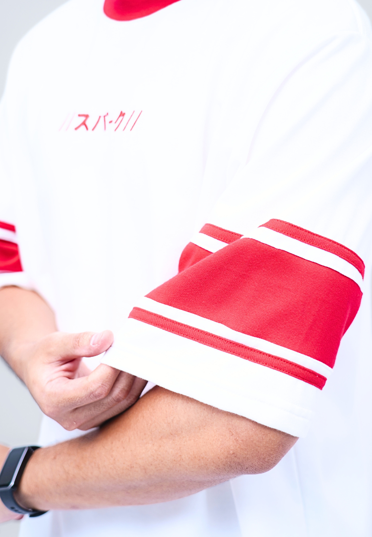 Ryusei Kaos Pria Boxy Oversize Eighty CMB Red