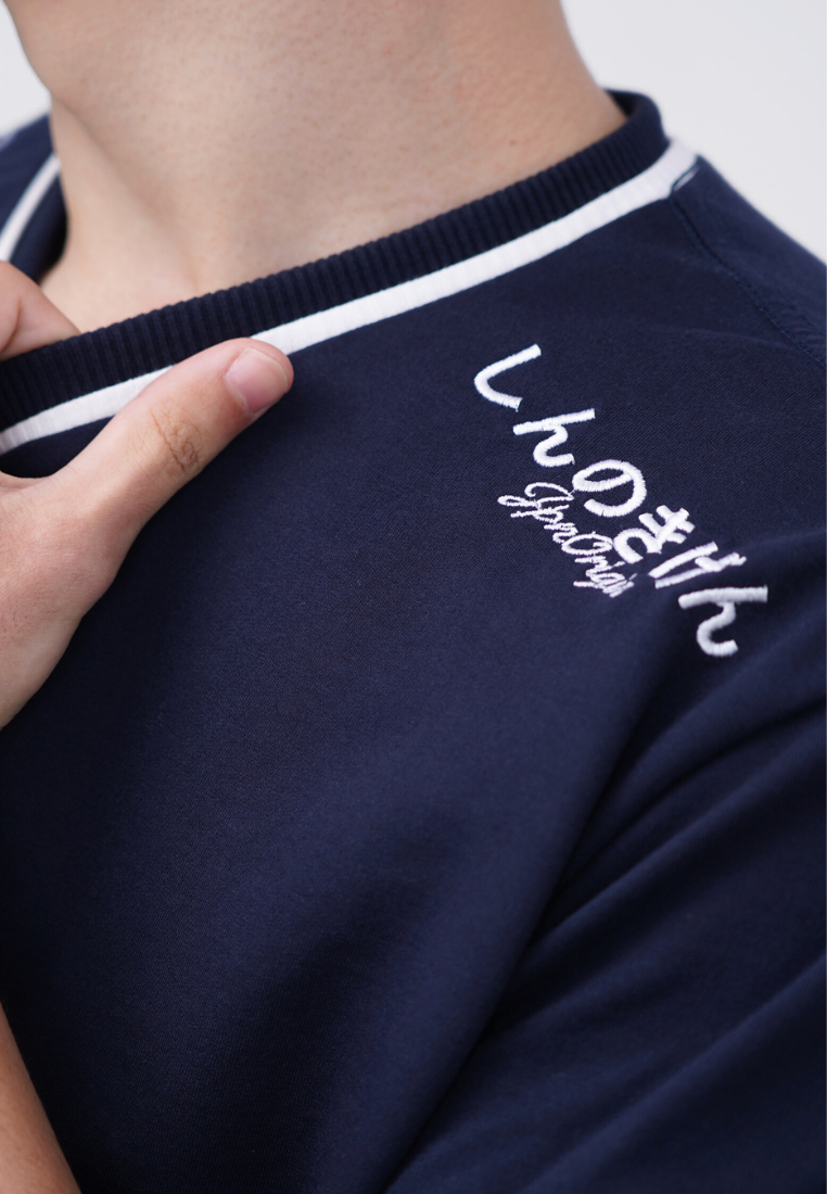 Ryusei Kaos Pria Boxy Oversize Fukashi Navy