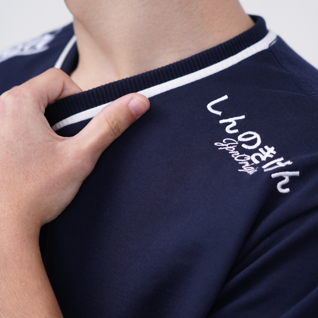 Ryusei Kaos Pria Boxy Oversize Fukashi Navy