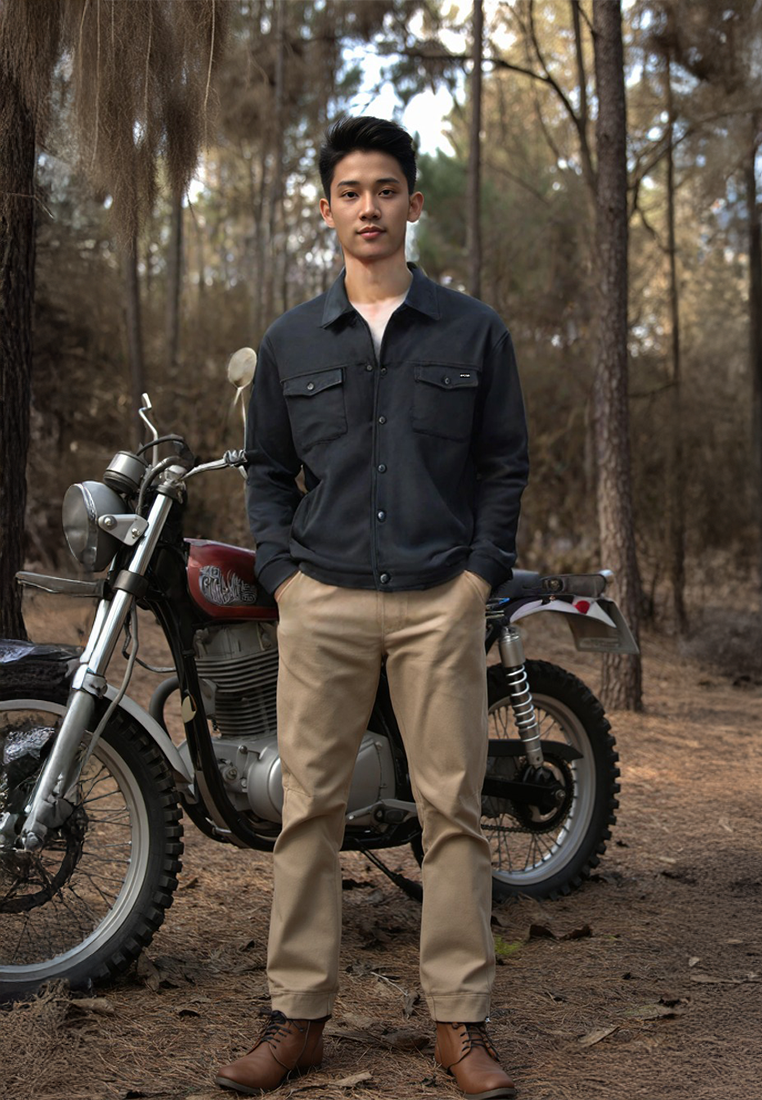 Ryusei Jaket Pria Boxy Fit Fukusaki