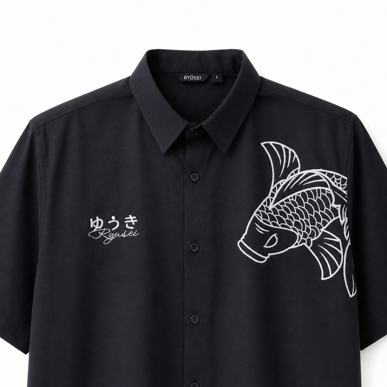 Ryusei Kemeja Pria Oversize Courage Black