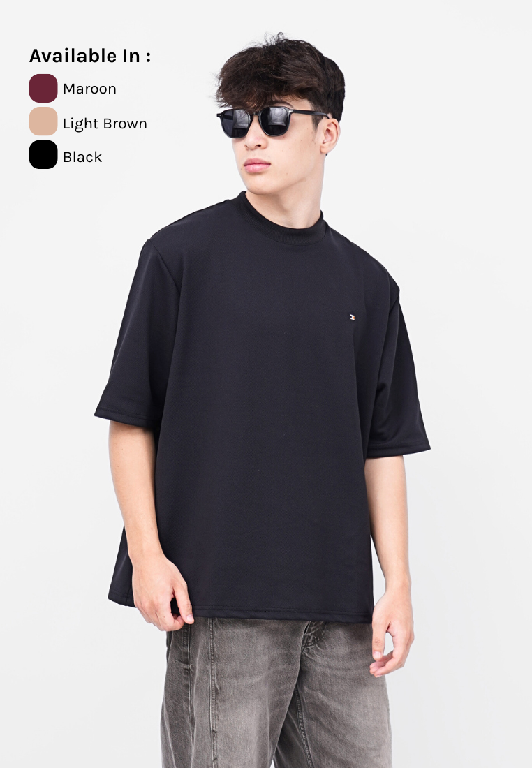 Ryusei T-shirt Oversize Kudo Twill – Kaos dengan Tekstur Unik