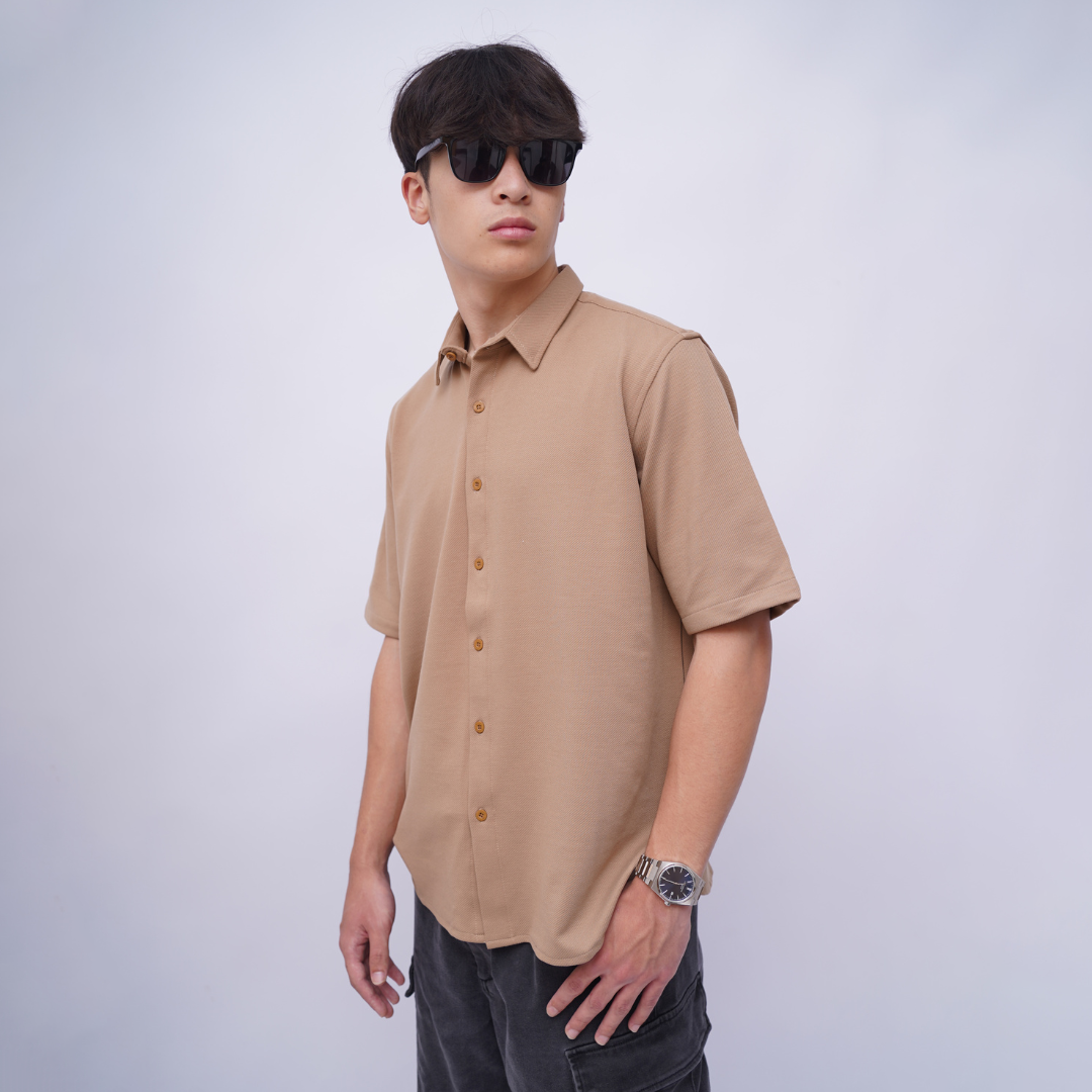 Ryusei Kemeja Pria Oversize Kudo Twill – Kemeja dengan Tekstur Unik