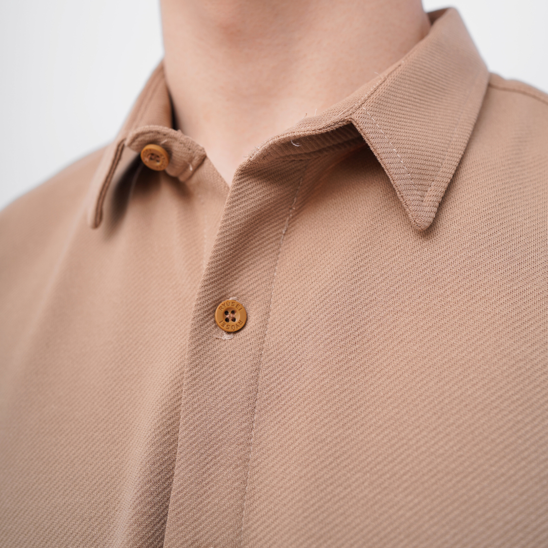 Ryusei Kemeja Pria Oversize Kudo Twill – Kemeja dengan Tekstur Unik