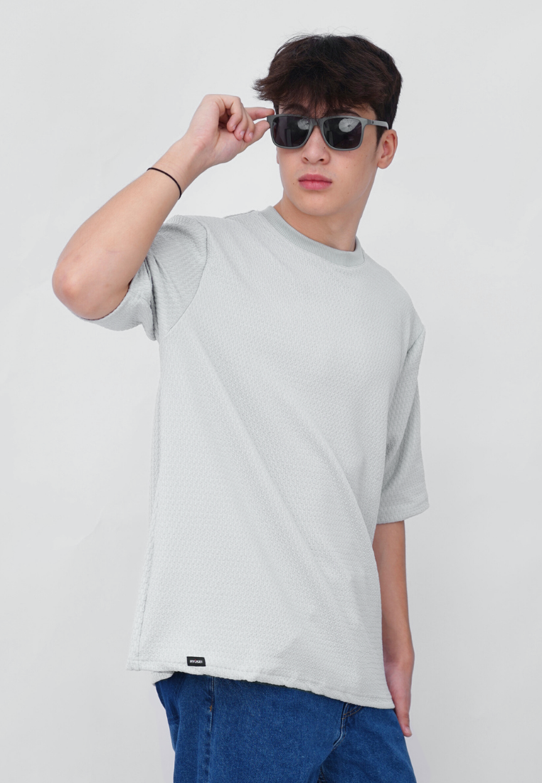 Ryusei T-shirt Oversize SORA Knit – Kaos Knit dengan Tekstur Unik