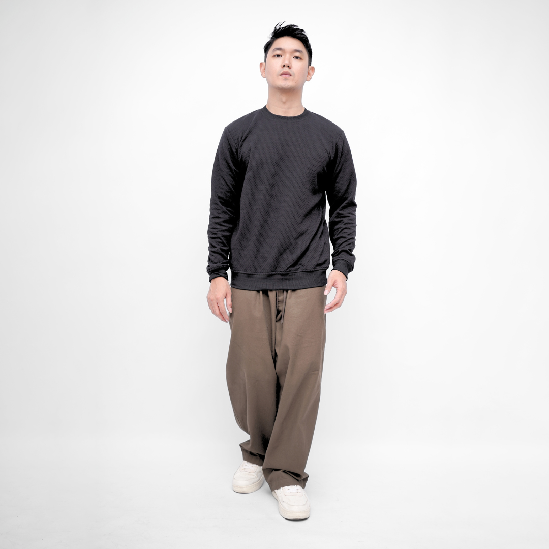 Ryusei Sweater Pria Nao Black
