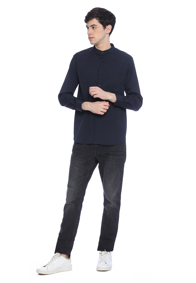 Ryusei Shirt Fukuzawa Long Sleeve Black - Ryusei