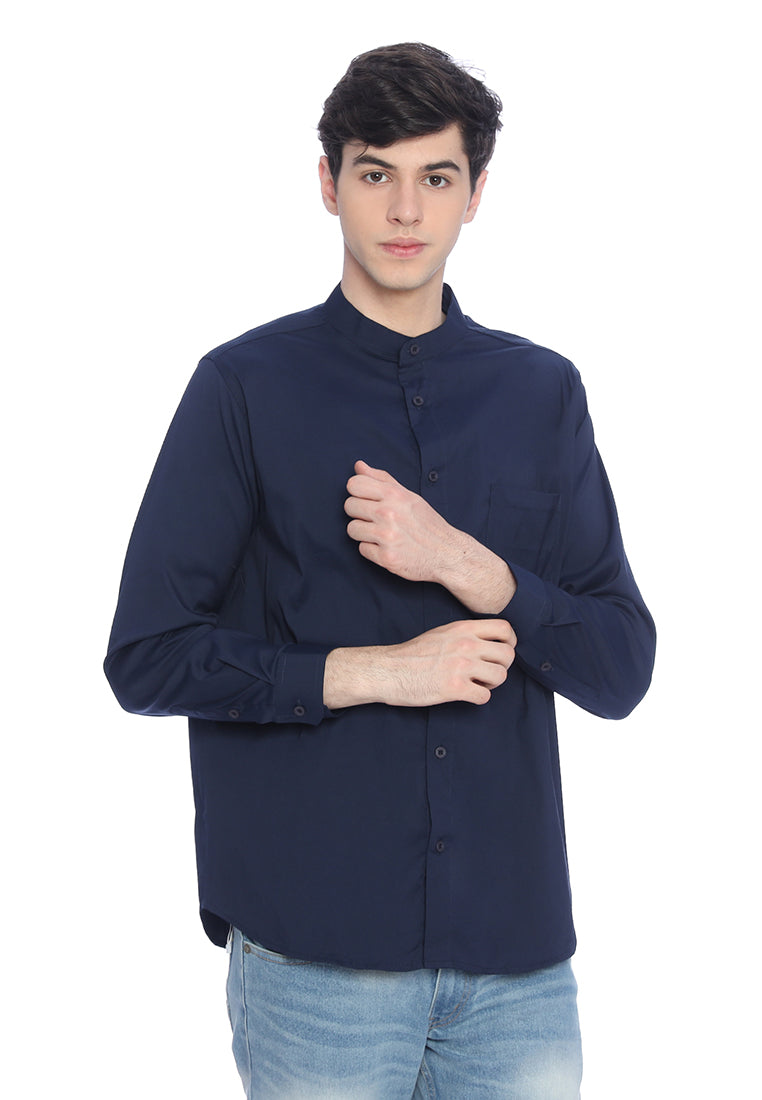 Ryusei Shirt Fukuzawa Long Sleeve Navy - Ryusei