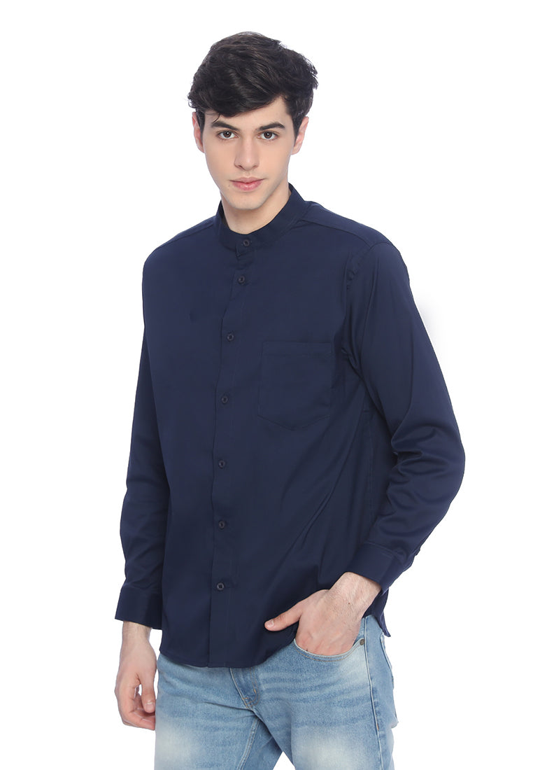 Ryusei Shirt Fukuzawa Long Sleeve Navy - Ryusei