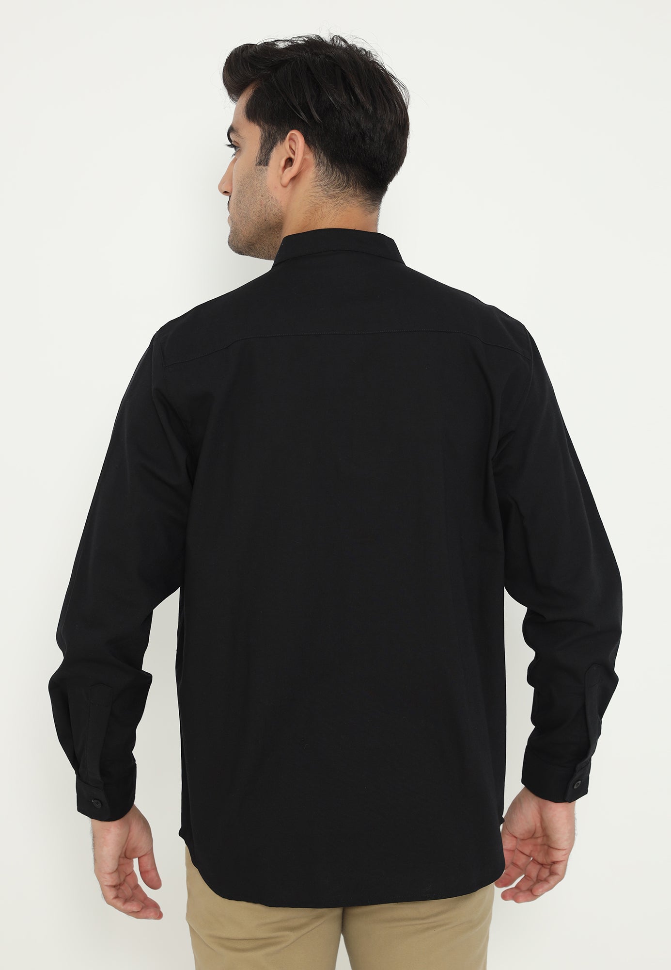 Ryusei Kemeja Kerah Koko Lengan Panjang Kamiyama