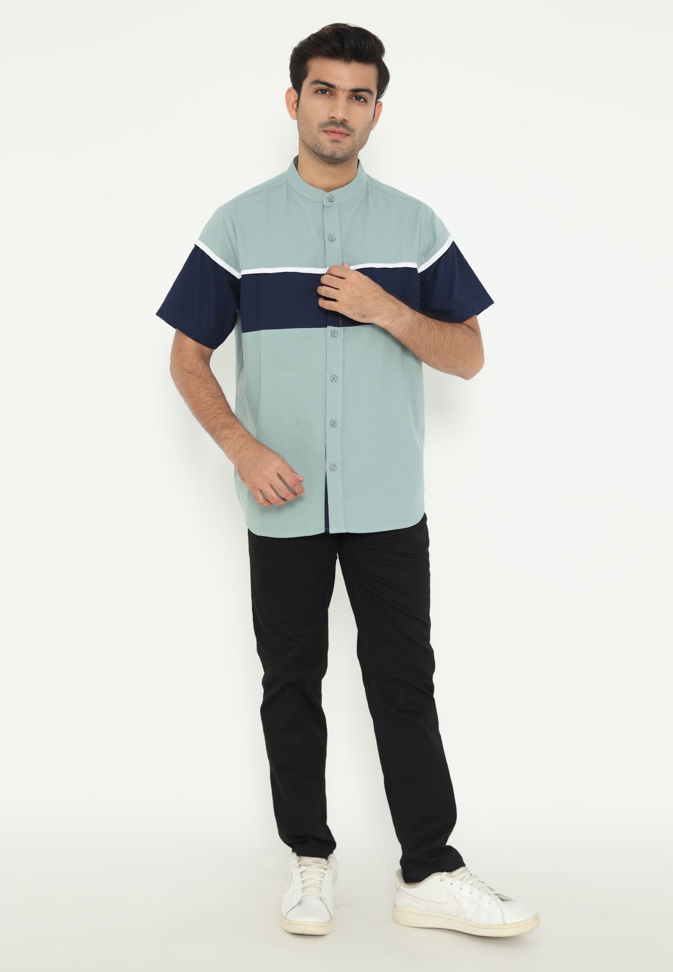 Ryusei Kemeja Kerah Koko Naka CMB Light Blue