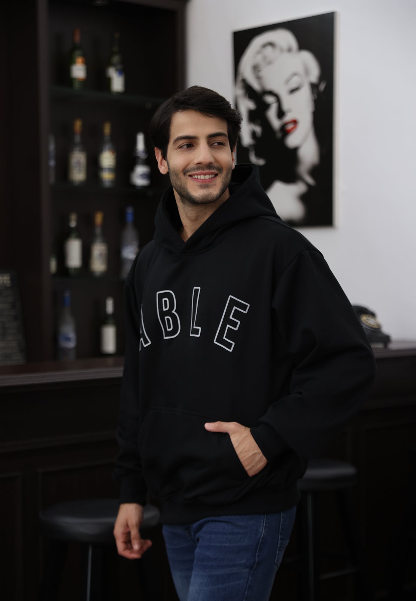 Ryusei Hoodie Boxy Able Full Black