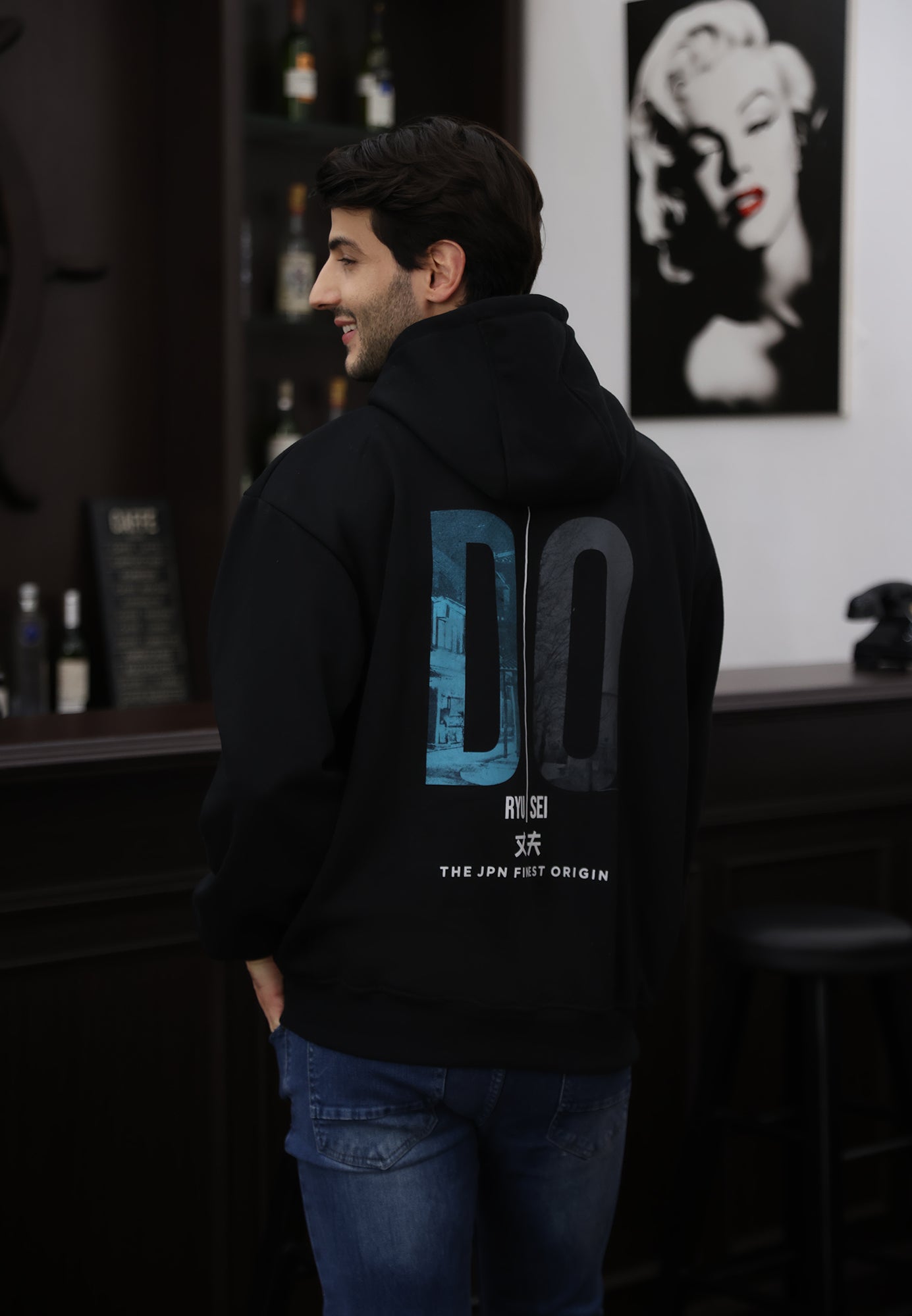 Ryusei Hoodie Boxy Able Full Black