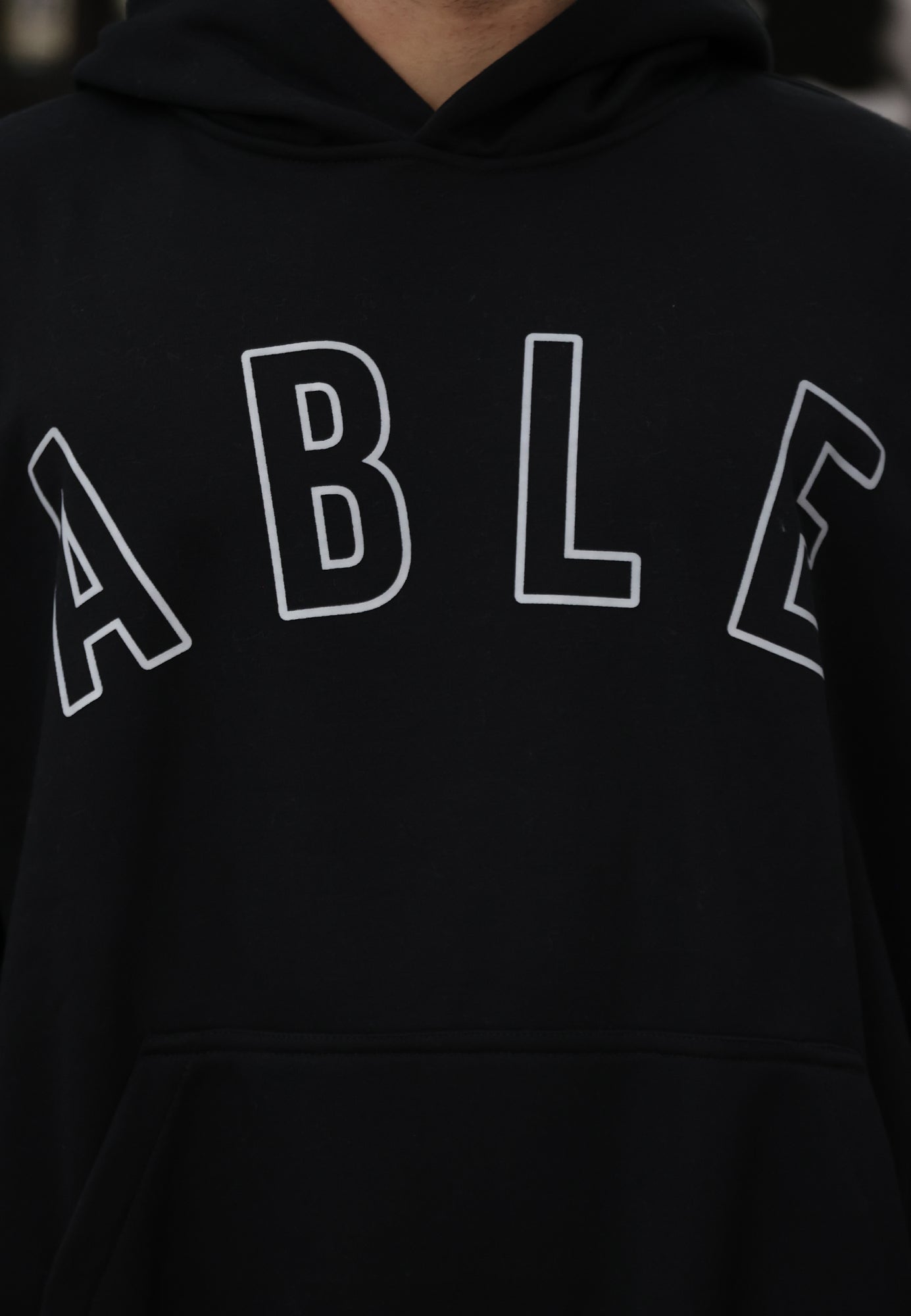 Ryusei Hoodie Boxy Able Full Black