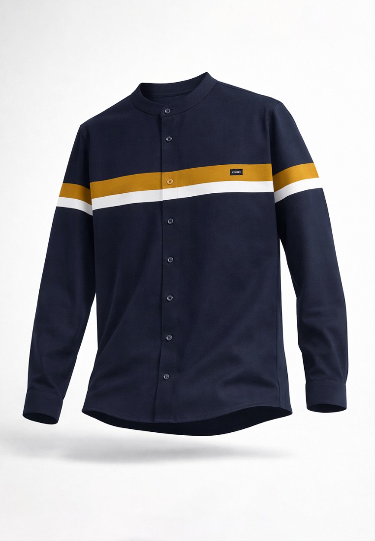 Ryusei Kemeja Atsuya Long Sleeve Navy