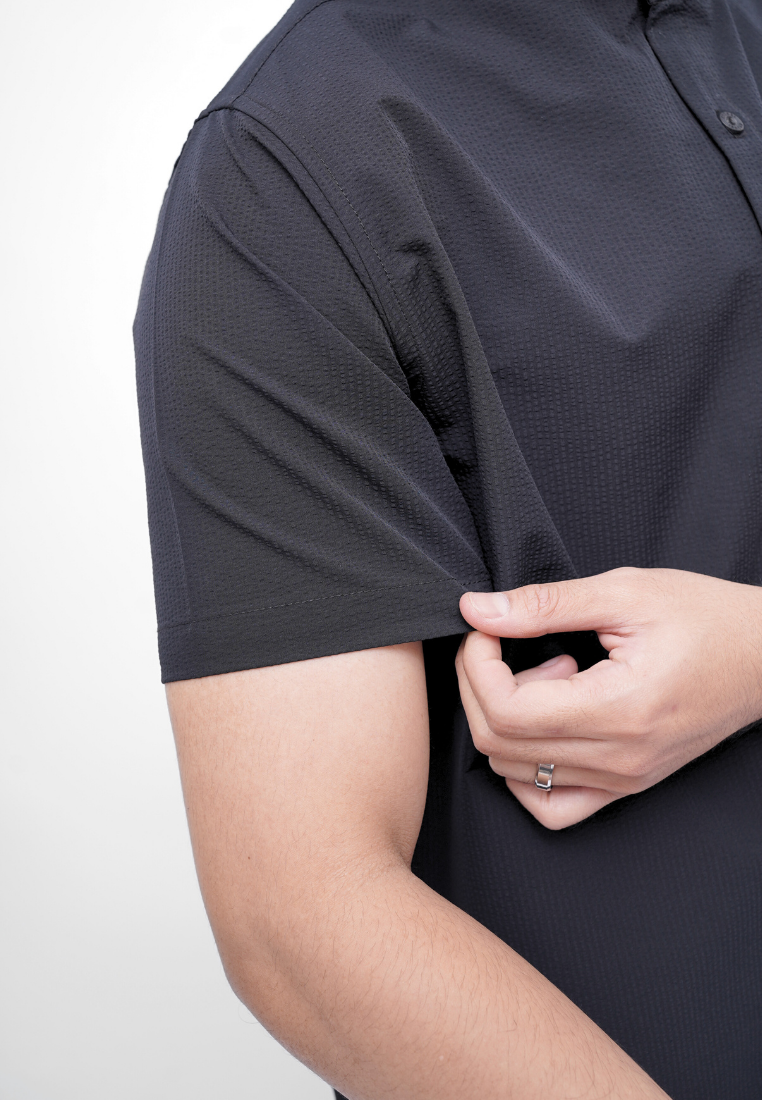 Ryusei Kemeja Kerah Koko Lengan Pendek Seijiro